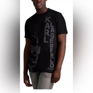 NWT Men's Slim-Fit Dot Karl Head Logo Graphic T-Shirt